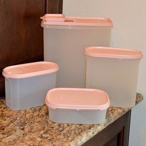 Pink Tupperware 4 piece set